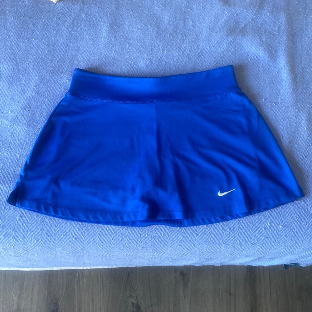 Blue Nike tennis skirt
